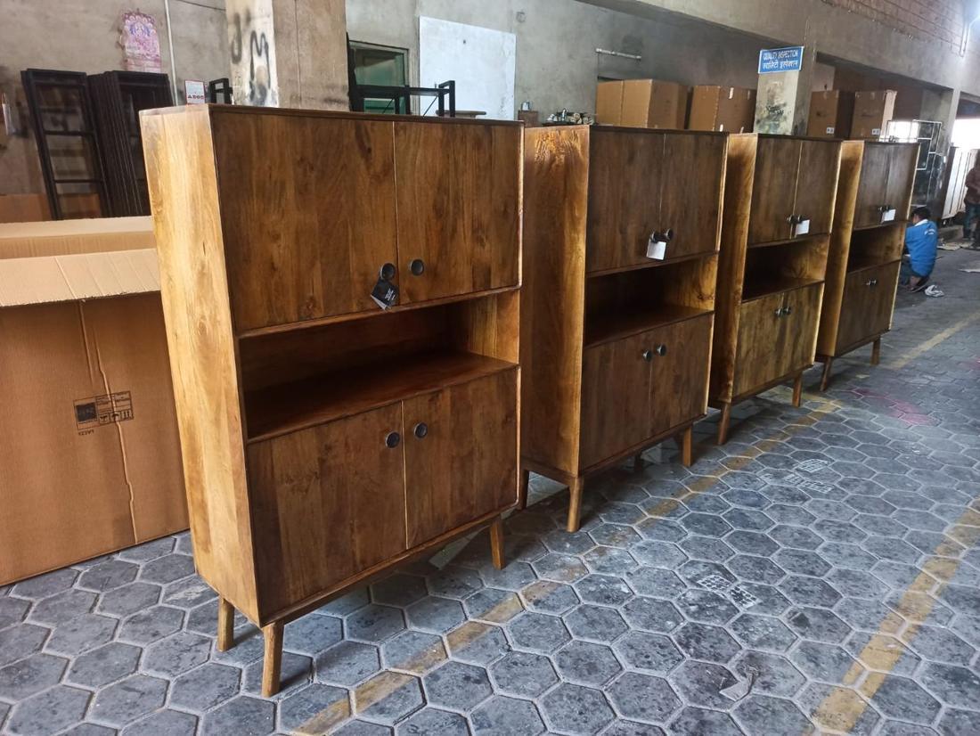 Cabinets lined up for inspection