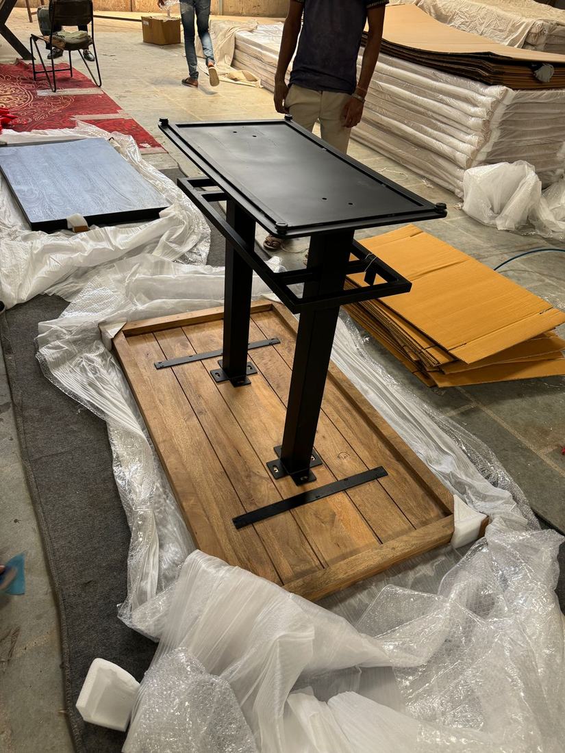 Base fitted to the top from the packed hardware to confirm the set is complete